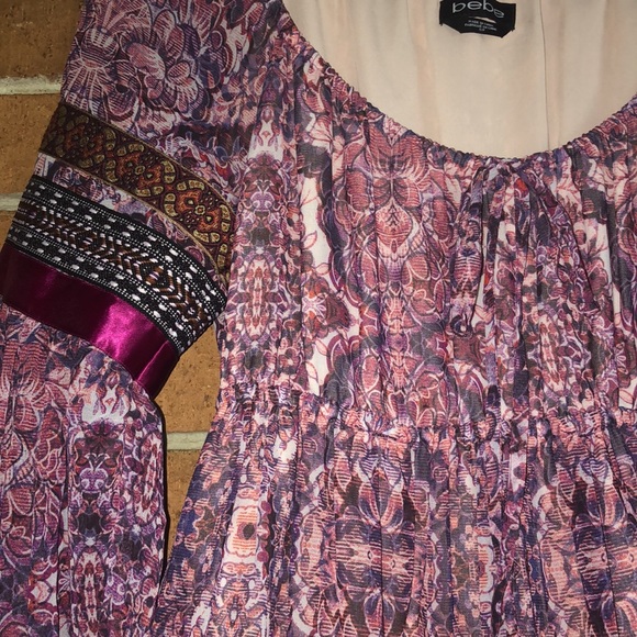 💕BEBE💕BOHO CHIC PRINTED MINI DRESS 💕 - Picture 5 of 8